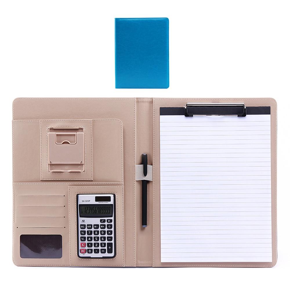A4 PU Leather Clipboard Folder Multifunction Filing Document File Meeting Holder C90C: B-AB