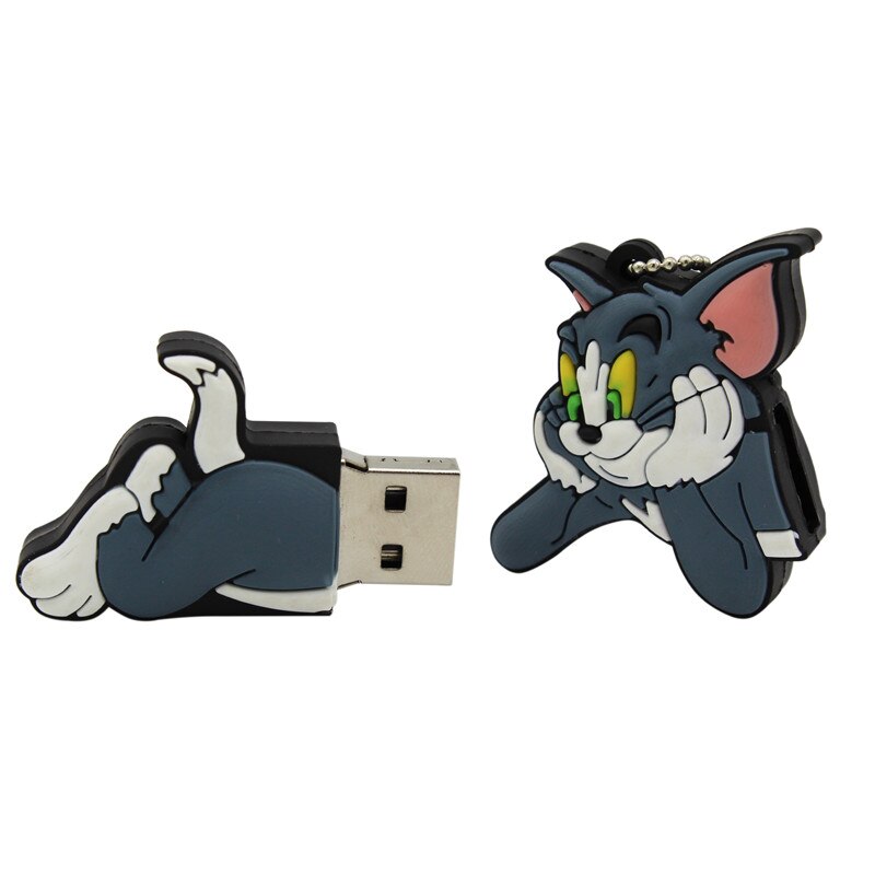 TESTO ME fumetto 64GB cute Cat e mouse USB Flash Drive 4GB 8GB 16GB 32GB pendrive USB 2.0 del Usb del bastone