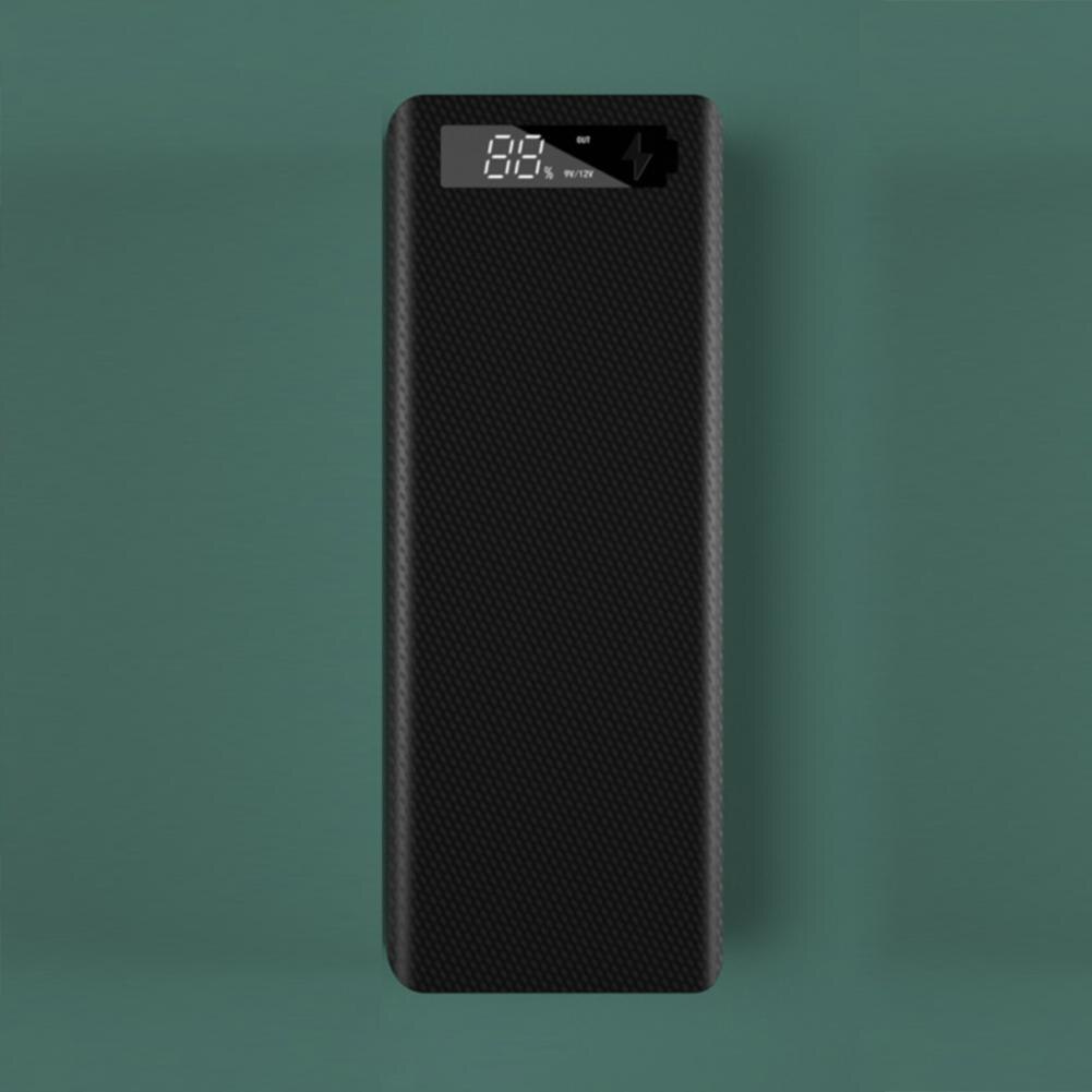 Power Bank Case Solid Color Power Bank Shell Compact Adjustable Sturdy Dual USB Ports 18650 Battery Charger DIY Case