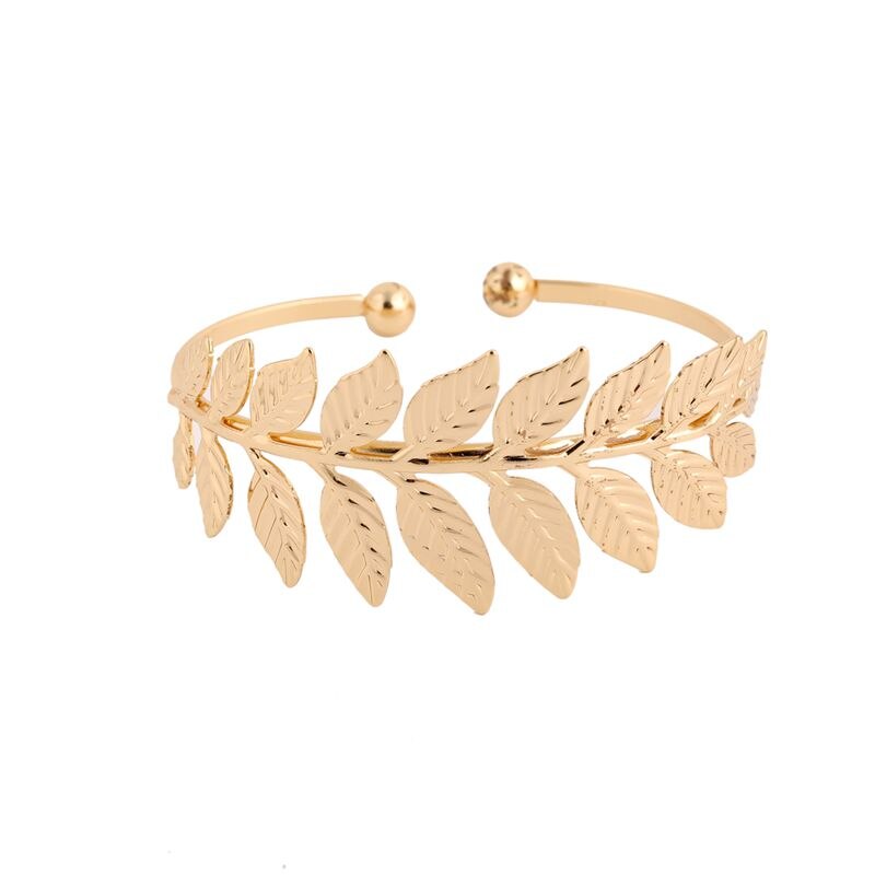 Hfarich Open Bangles Pulseiras Punk Leaves Cuff Bracelets &amp; Bangles for Women Jewelry Girl Mujer Pulseira Female