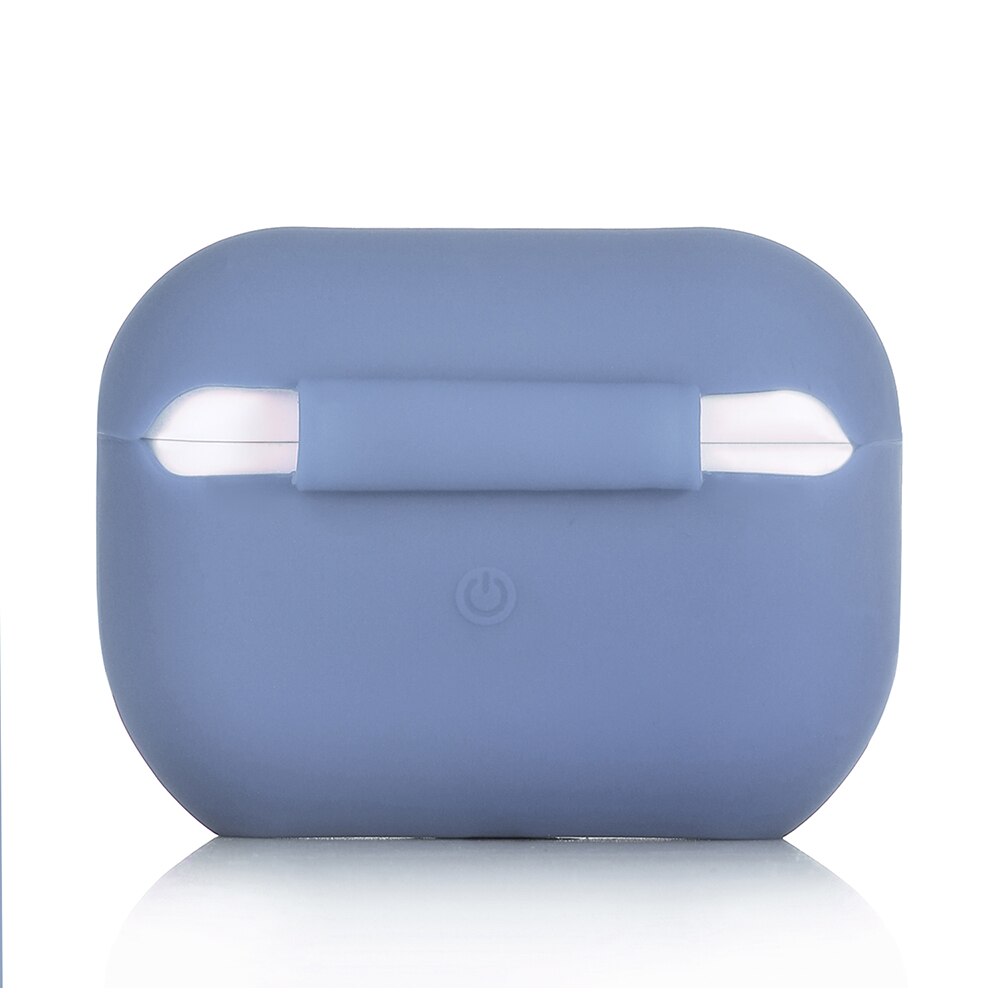Futerał silikonowy do etui Airpods Pro do Airpods bezprzewodowe słuchawki na Bluetooth obudowa z ładowarką do AirPods pro 3: Lavender Grey