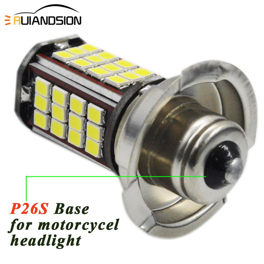 1pcs Motorbike Motorcycle P26S 3030 56smd LED Headlight head scooter moto fog Lamp for Scooter Moped White 2.7W LED 6V 12V 960lm