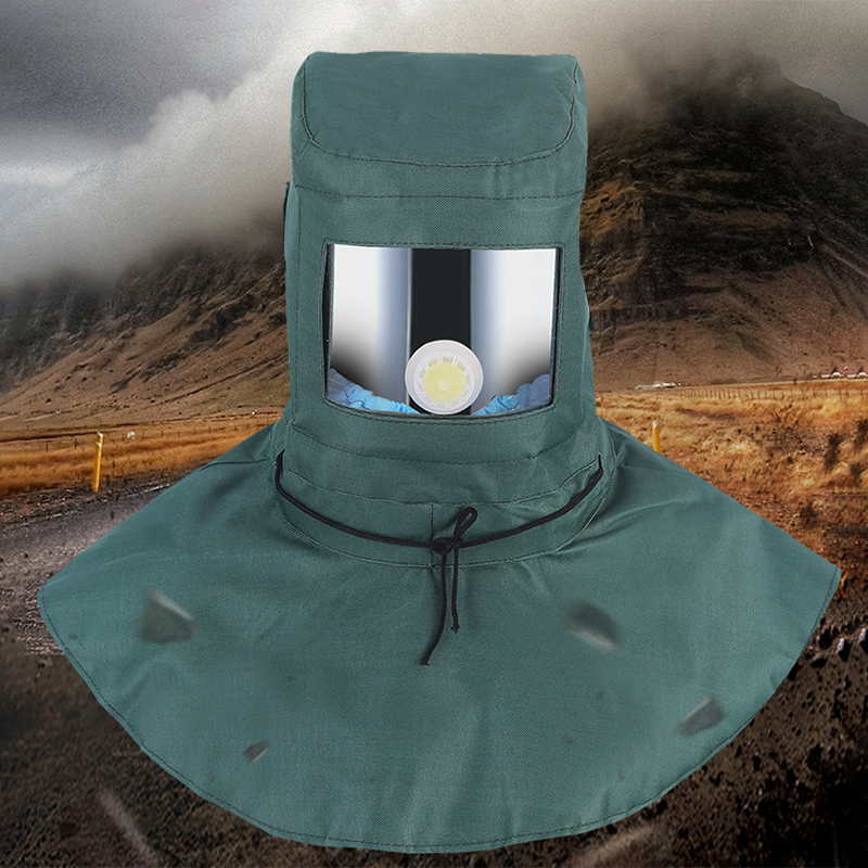 Sand Blasting Hood Tool Protective Face Shield Hood Cap Supply Anti-wind Dustproof For Rust Dust Remove Sandblaster Air Tool