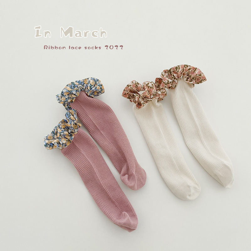 MILANCEL 2022 Frühling Mädchen Socken Spitze Band Socken Blume Mädchen Strumpf: 1191B