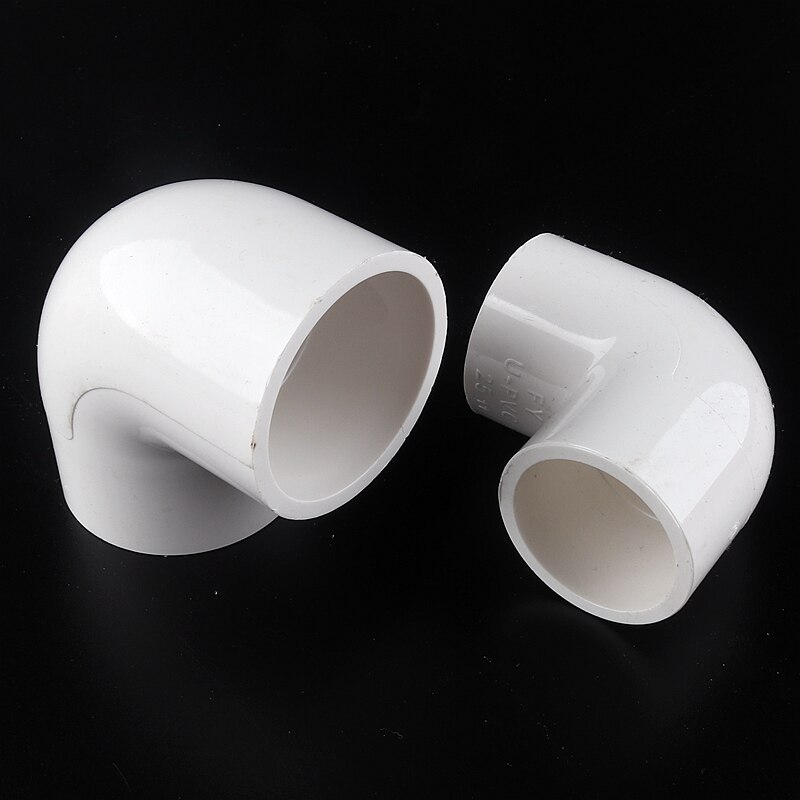 20pcs~5pcs Inner Diameter 20~50mm PVC Pipe 90° Equal Elbow Connector Plastic Water Supply Joint Fittings Irrigation System Parts