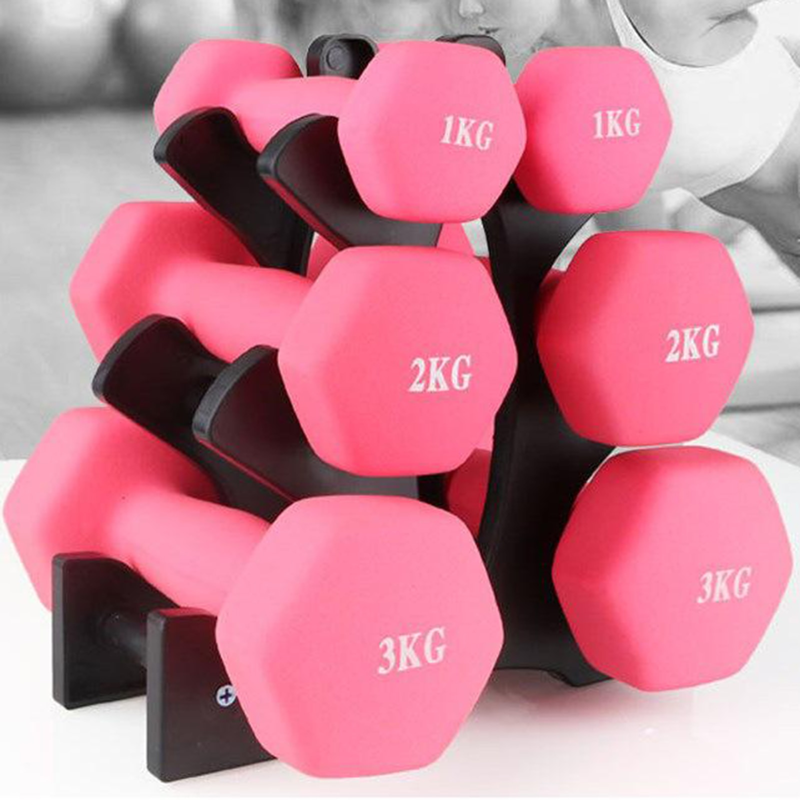 Duurzaam Halterhouders Hand Gewichten Houder Verticale 6 Dumbbells Boom Stand