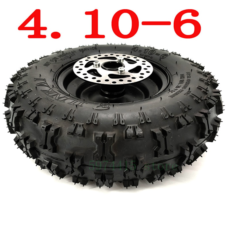 Storlek 4.10-6 däck och fälgar för alla modeller av atv go kart mini quad 47cc 49cc snöskoter 6 tums hjul premium snö