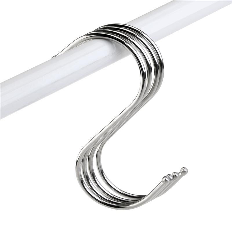 10 stk s-formede kroker hengende henger oppbevaringsholdere rustfritt metall kleshengere kroker kjøkkenartikler rustfritt stål antirust krok