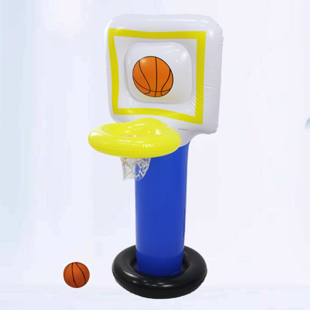 1pc Inflatable Toy Durable Portable Cartoon Sports Toy Basketball Hoop Basketball Stand for Garden Outdoor: Default Title