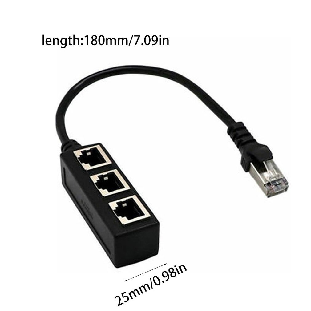 Prachtig Ontworpen Duurzaam 1 Tot 3 Poort Ethernet Switch RJ45 Y Splitter Adapter Kabel Voor Cat 5/kat 6 Lan