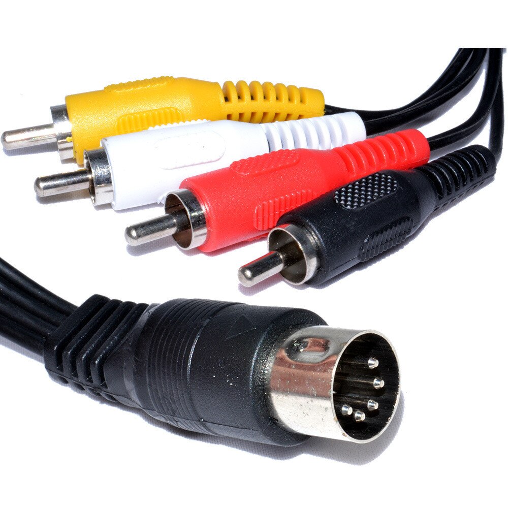 5 Pin Male Din Plug Naar 4 X Rca Phono Male Pluggen Audiokabel 50Cm 0.5M 1.5M 150Cm