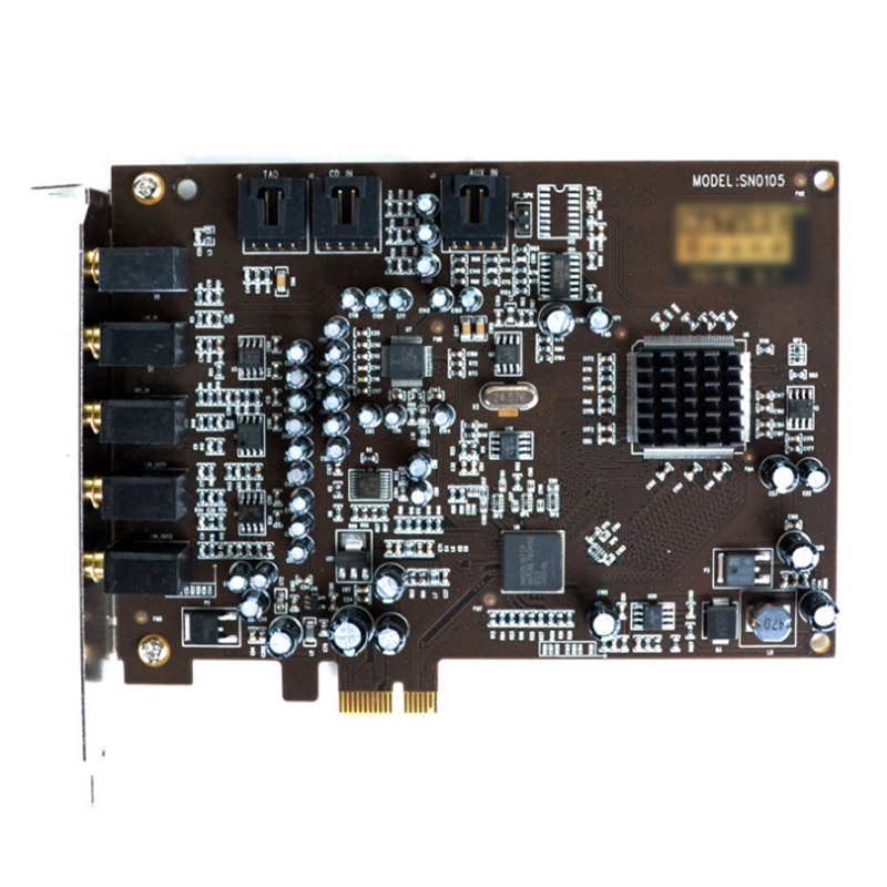 5.1 Sound Card PCI Express PCI-E Built-In Double Output Interface for PC Window XP/7/8: Default Title