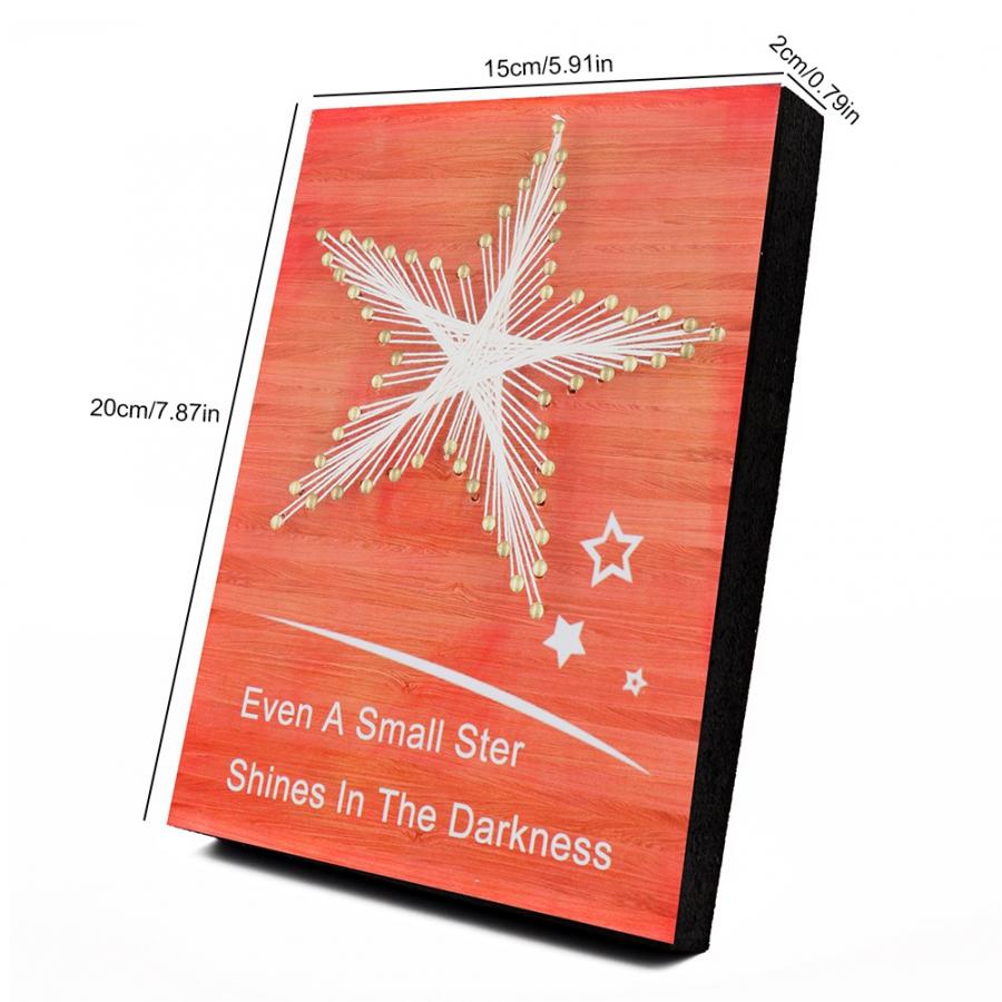 Gjør-det-selv håndlaget stjerne-nail string art kit 3d tegning av negler svingete linjer maling av dekorasjoner til hjemmet