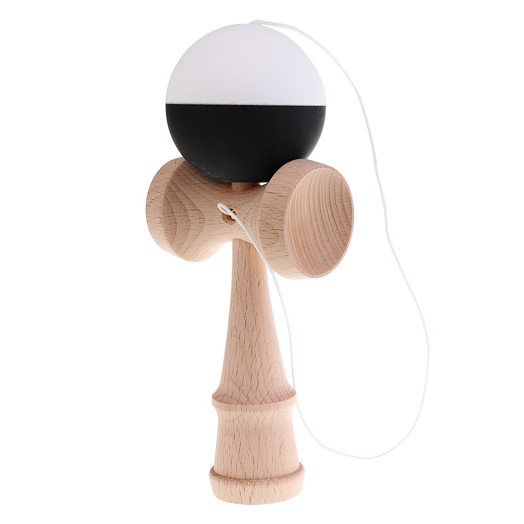Kendama-juguete de madera japonesa para niños, juguete de pelota de habilidad, para deportes al aire libre: Black White