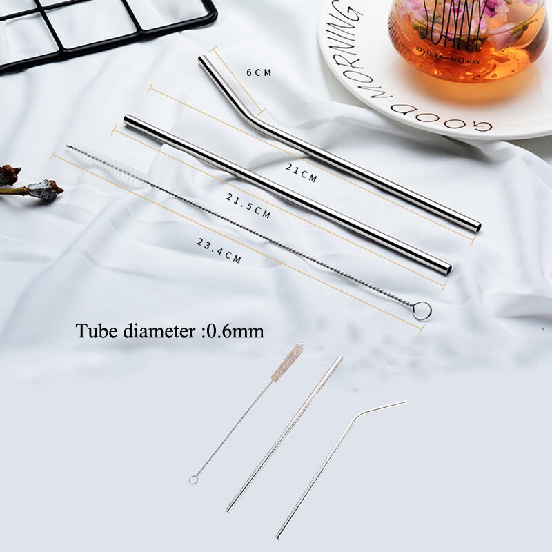 WFGOGO Stainless Steel Drinking Metal Straws Ultra For Tumblers Cold Beverage,Inoxidable reusable steel straws
