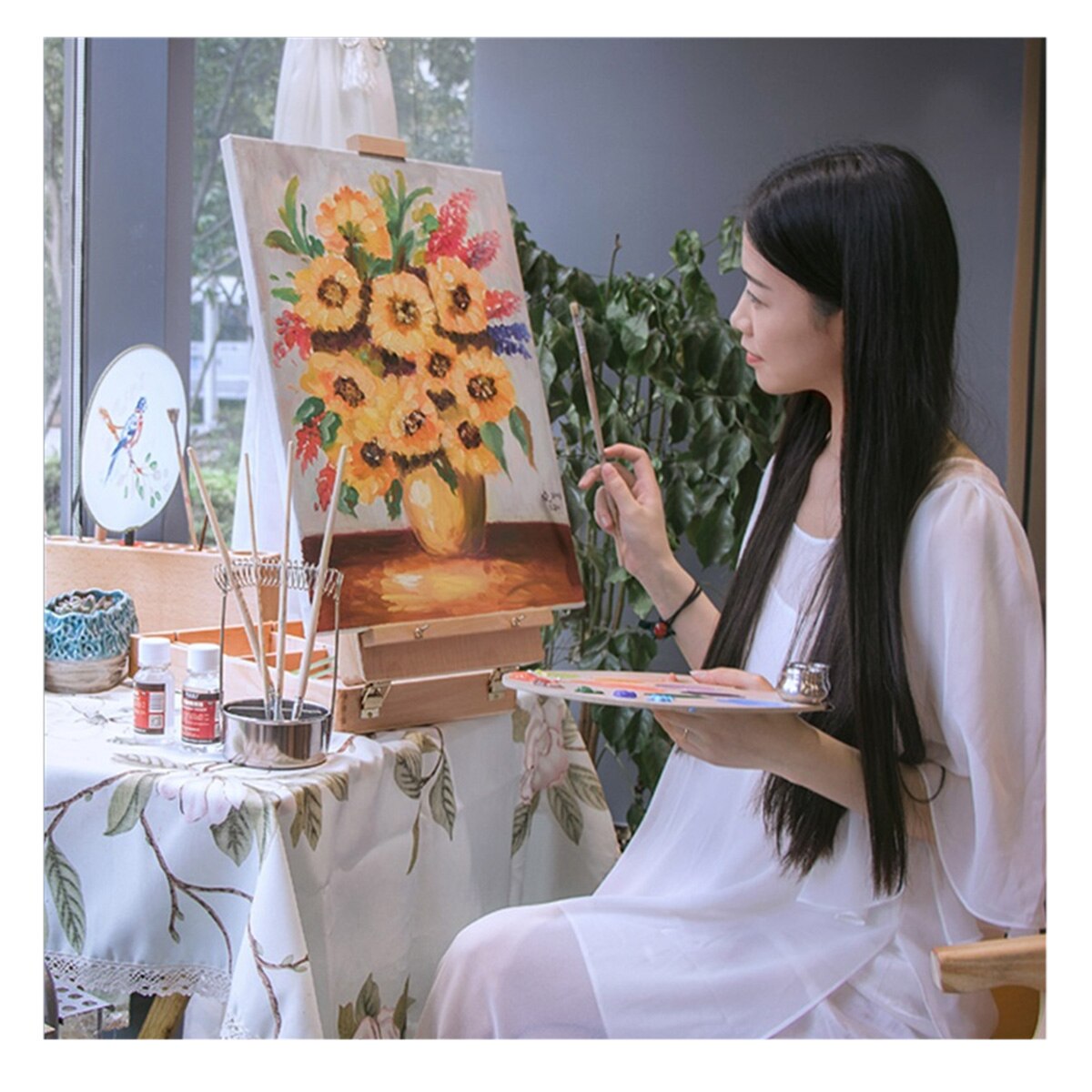 10pcs wood painting frame cotton white stretched c grandado