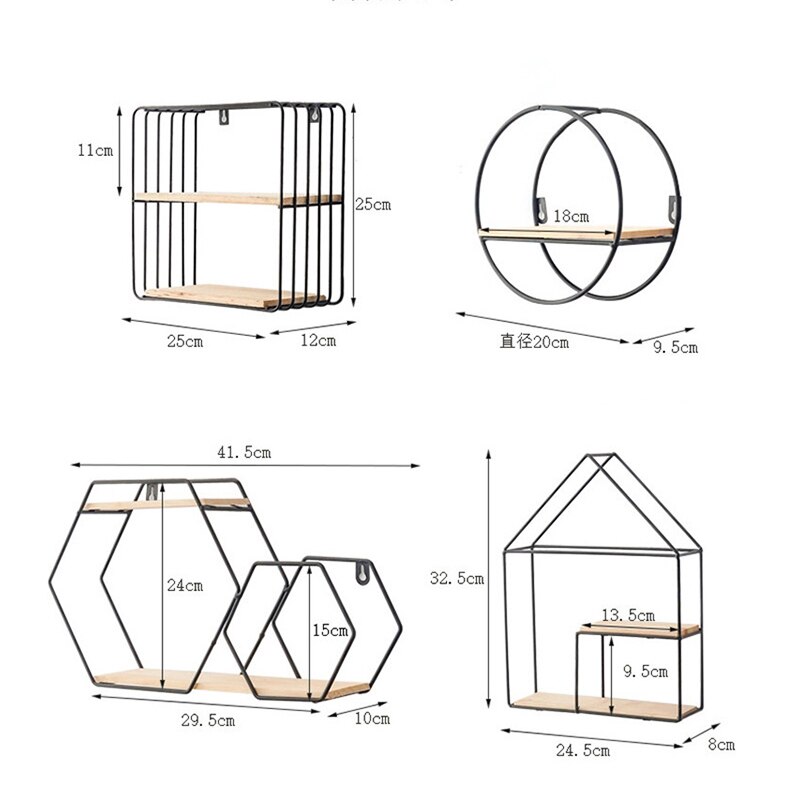 Best Wooden Gold Storage Racks Hanging Decor Storage Box Flower Pot House Storage Rack Wall Book Figurines Display Craft Shelves