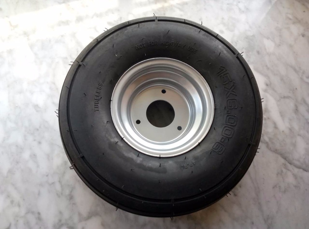 15X6.00-6 13X5.00-6 Inch 168CC Karting Go Kart Motorcycle Wheel Rim With Tubeless Tire Tyre