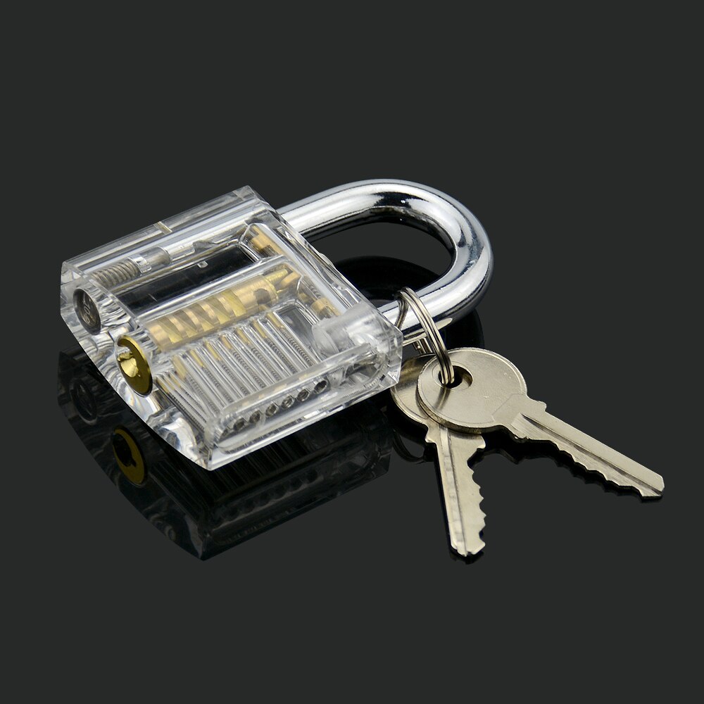 KEYTOOL 7 unids/lote transparente cerraduras de combinación de entrenamiento para cerrajero herramientas de formación Visible de la cerradura