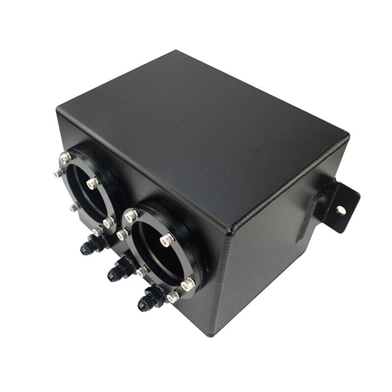 3L Billet Aluminium Fuel Surge Tank AN6 Universal Automobile High Performance Black XX-ZX038BK-3L