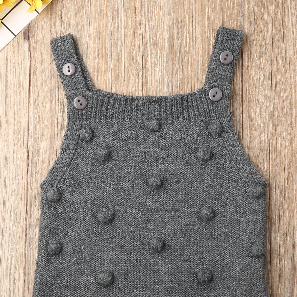 4Colors Baby Boys Girls Sleeveless Romper Jumpsuit Knitted Clothes Winter Outfits