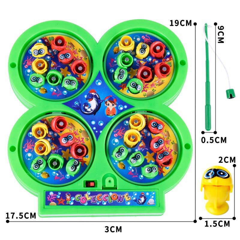 Go Fishing Toy Child Game Electric Rotating Magnetic Magnet Fish Toy Kid Educational Toys For Children