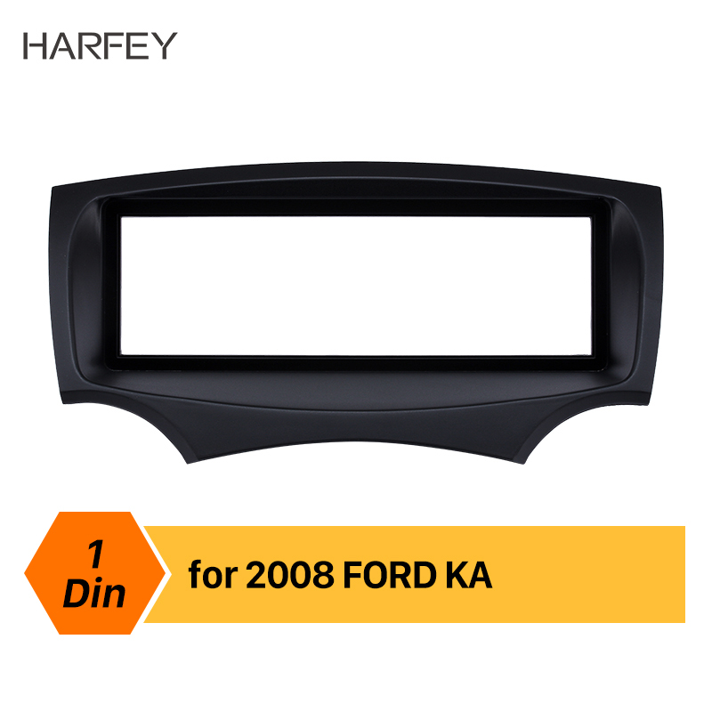 Harfey Car Radio Frame Fascia 1Din Trim Kit for Ford Ka + Stereo Install In Dash Mount Outter Frame 182*53mm