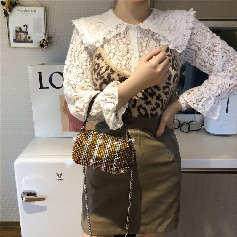 Set With Diamond Women Handbag Glitzy Eye Woman Shoulder Bag Messenger bag