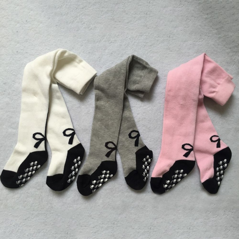 Boog Legging Mode Warme Sokken Meisjes Kousen Kinderen Panty Baby Anti-Slip Strakke Broek Baby Kleding