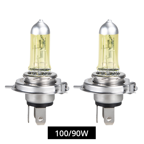 1 pc meetoo  h7 h4 halogenlampor för bilstrålkastare lampa halogen  h4 h7 55w 100w 12v 2700k 4300k 6500k kvartsglaslampor för bilar: 100w gula / H7