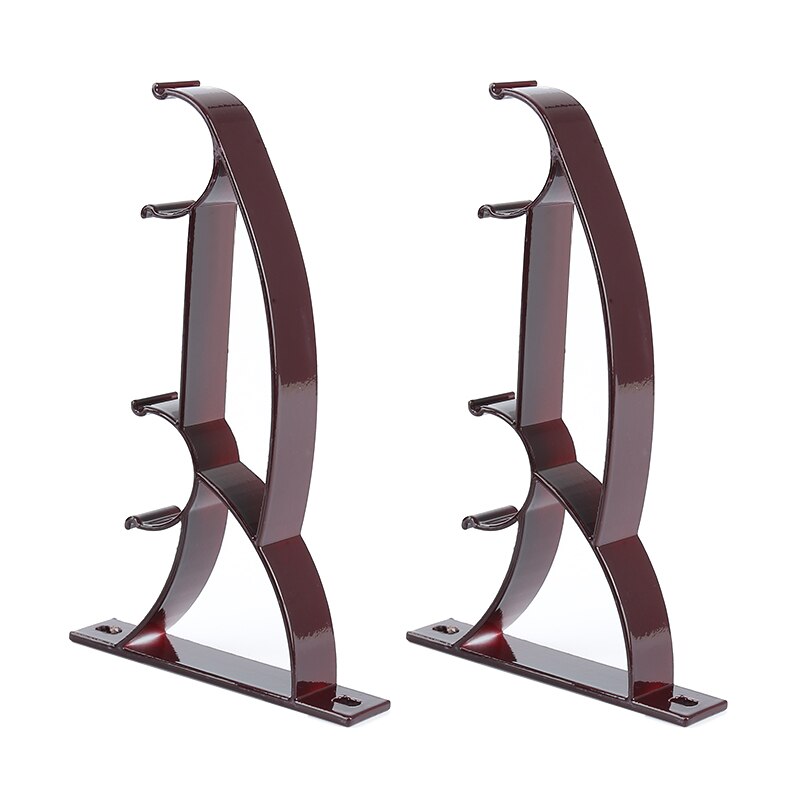 support de tige de draperie à Double rideau en alliage d'aluminium, 25mm, 2 pièces