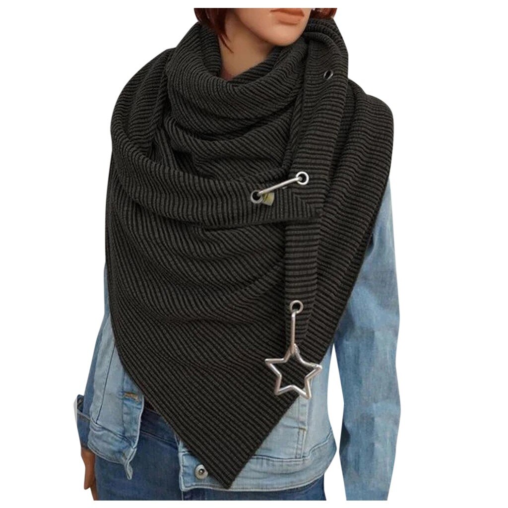 Women Solid Scarf Retro Female Multi-Purpose Shawl Scarf Women Winter Warm Scarves Foulard Femme