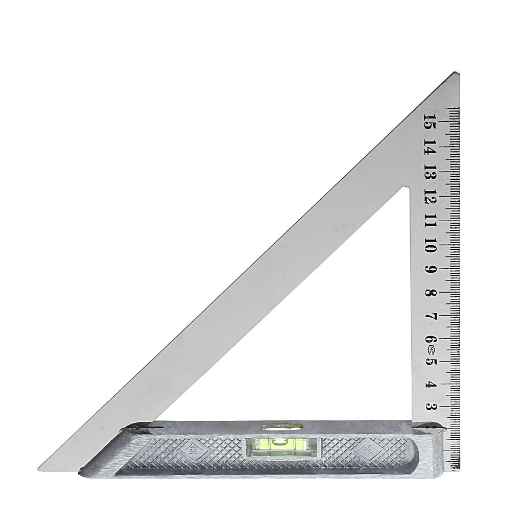 150mm/200mm Triangle Ruler 90 Degree Aluminium Alloy Angle Ruler Horizontal Bead Woodworking Measuring Tool: White