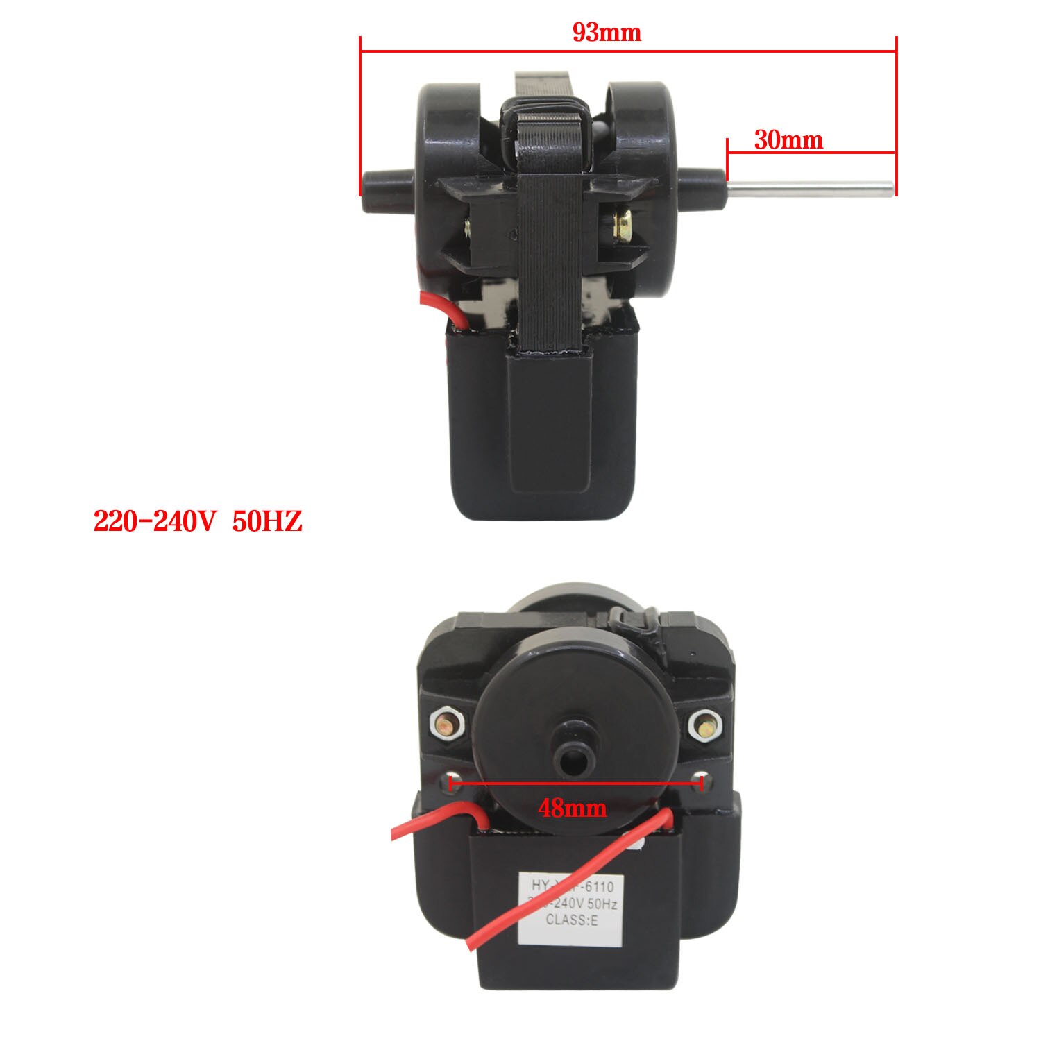 Refrigerator Freezer Fan Motor For Air Cooled Fan Refrigeration YZF-6110 Motor Shaded Pole Motor 220v single-phase ac motor