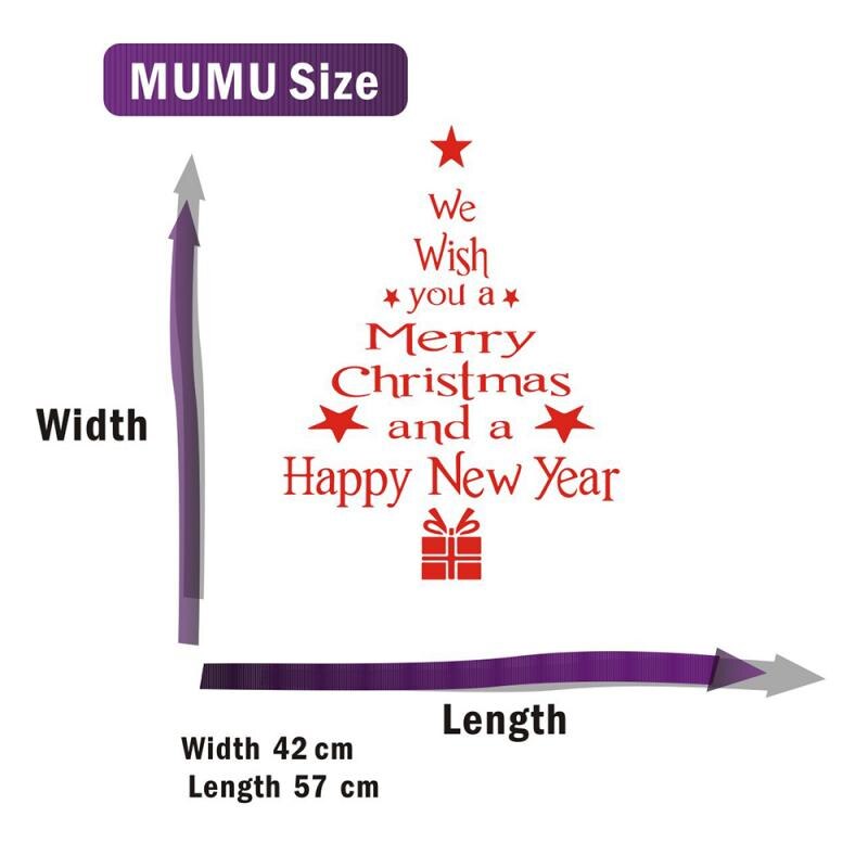Merry Christmas Window Wall Stickers Posters Decals Waterproof Blessing Happy Year Christmas Tree Stars Home Decor