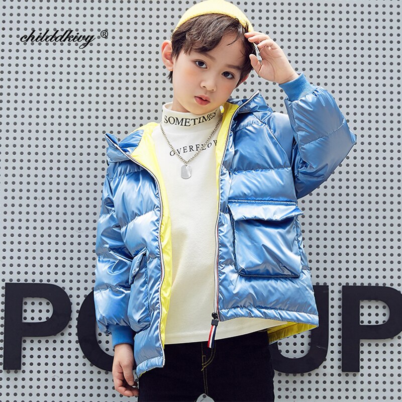 Jungen Winter Mantel freundlicher Mantel für mädchen dicke winddicht warme oberbekleidung freundlicher kleidung mädchen unten jacke 2-10 jahre: skyblue / 6T
