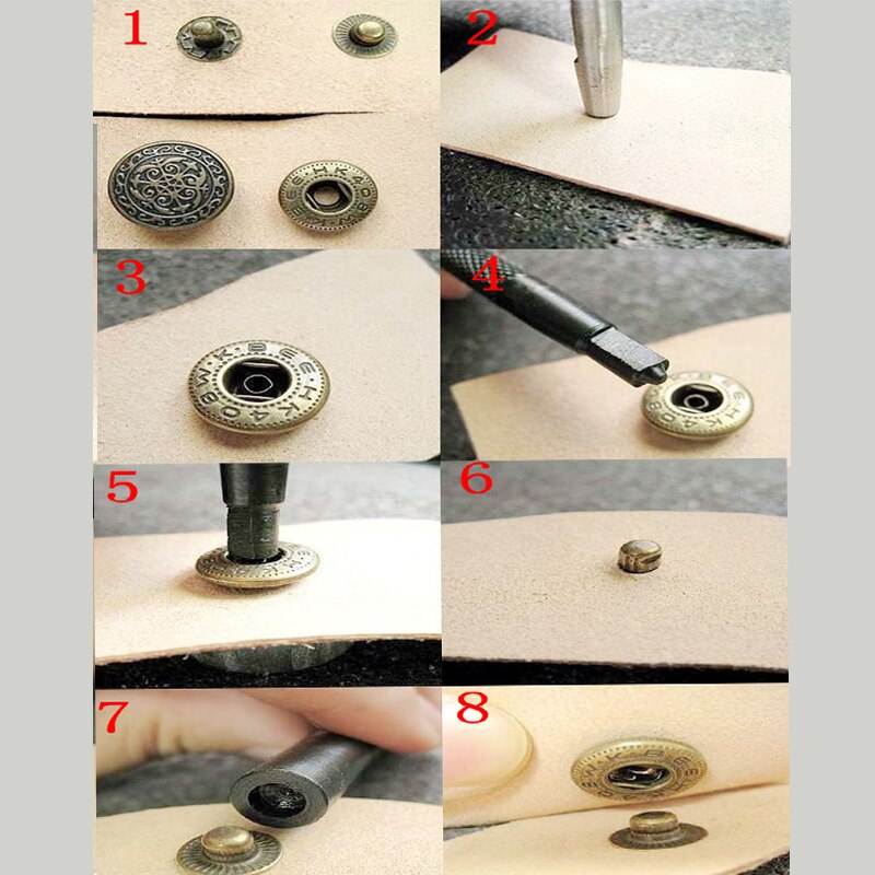 831# Snap Button Leather Craft Tools Hole Punch Rivet Button Setter Die Base Working Tool Kit DIY Punching Holes 831#