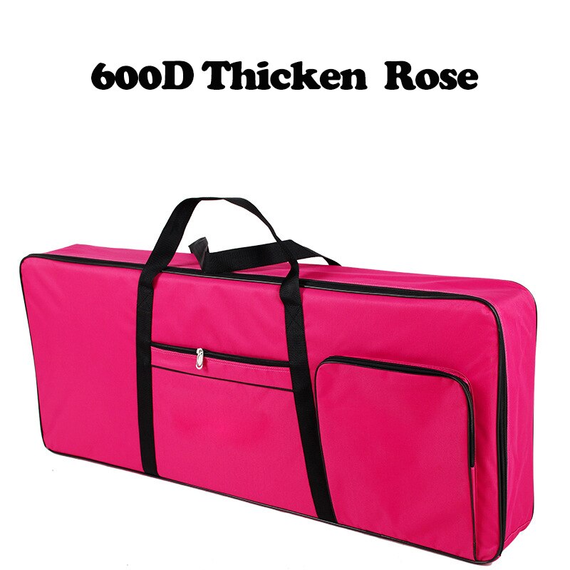 600D Dicker Nylon 61 Schlüssel Tastatur Tasche Instrument Tastatur Tasche Verdicken Wasserdichte Elektronische Klavier Abdeckung fallen Für Elektronische: 600D Rose