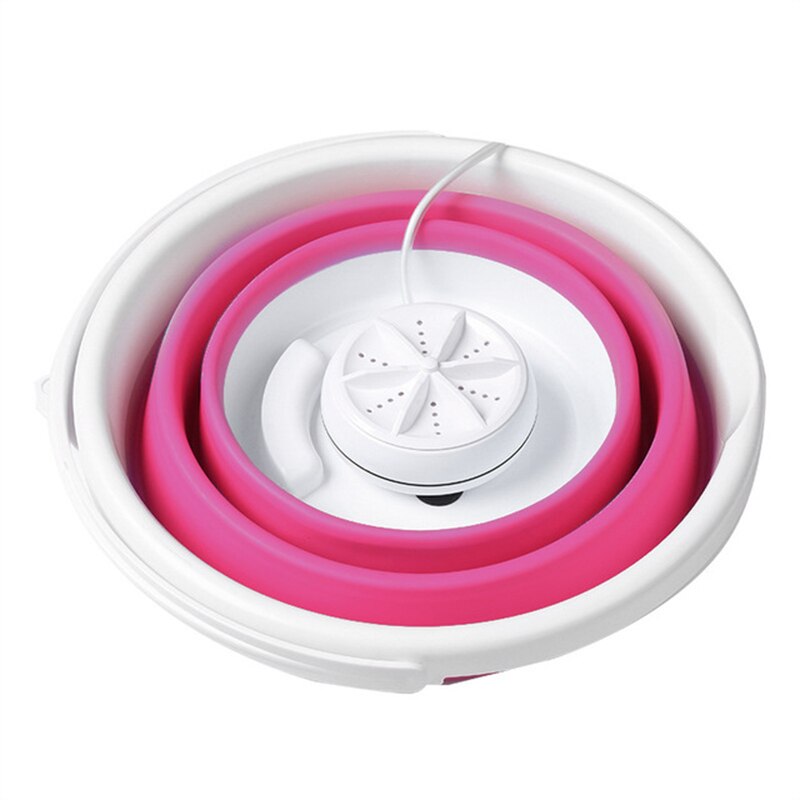 Coway USB Mini Portable Machine à laver à ultrasons Turbo personnel rotatif laveuse pratique voyage d'affaires à la maison: Rouge / two-in-one