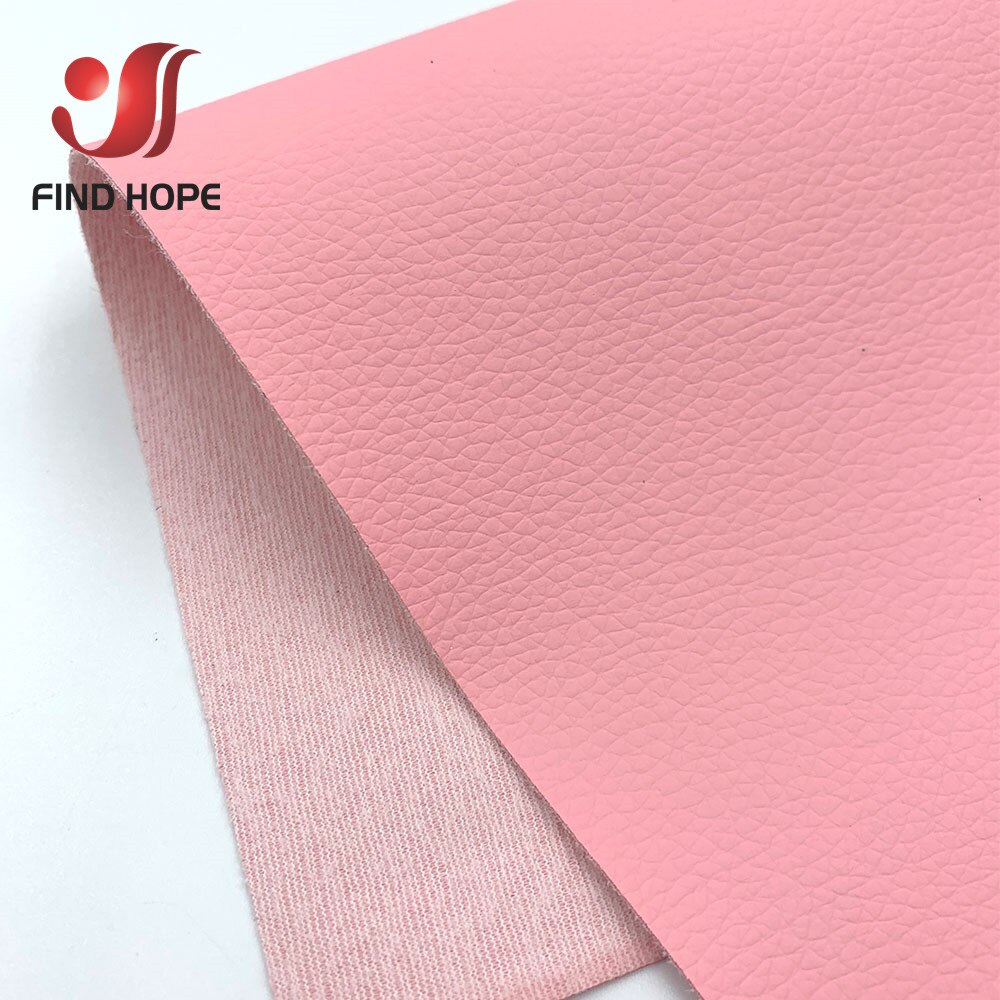 Door Meter 100*135Cm Litchi Kunstleer Pu Kunstleer Stof Vinyl Auto Bekleding Zak Sofa Oorbel Naaien Diy 39*54Inch: Pink