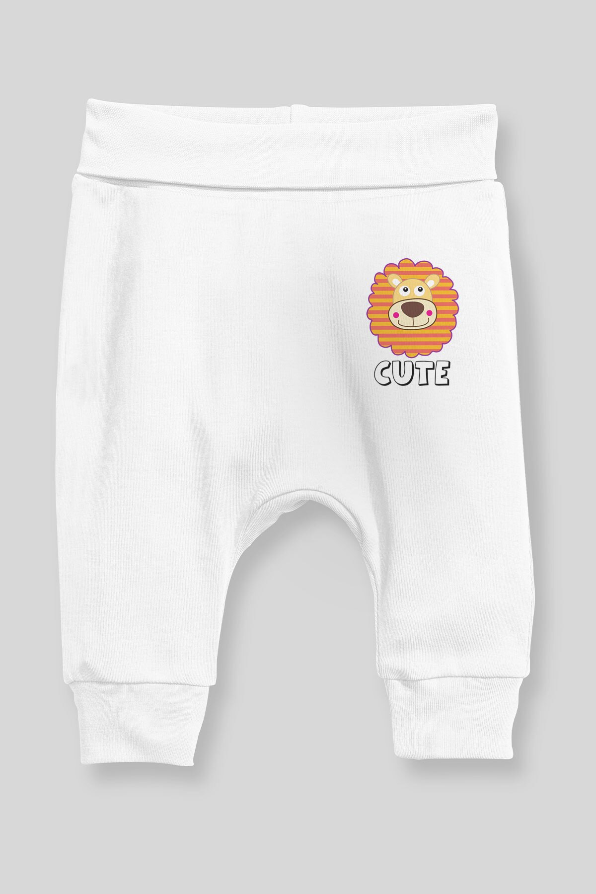 Baby Harem Broekjes - Wit - Angemiel - Leeuwenprint - 3m tot 3t