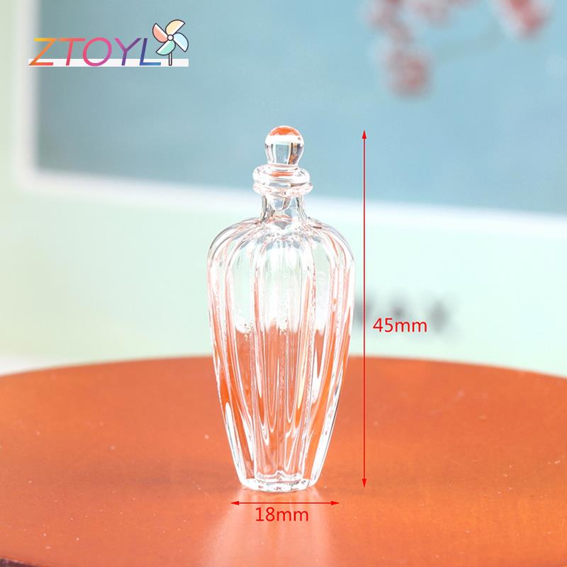Poppenhuis Miniatuur Glazen Fles Glas Stopper Tiny Jar Flesjes Pop Decor Speelgoed: C
