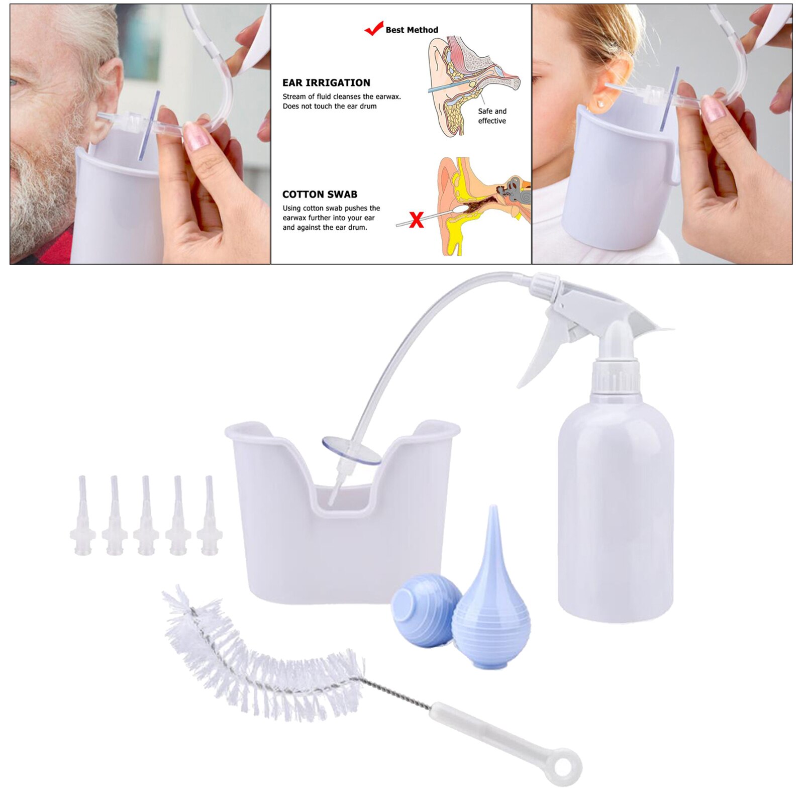Kit De 8 Herramientas De Limpieza De Oídos De Acero Inoxidable - Eliminador Seguro De Cera Para Adultos Y Niños
