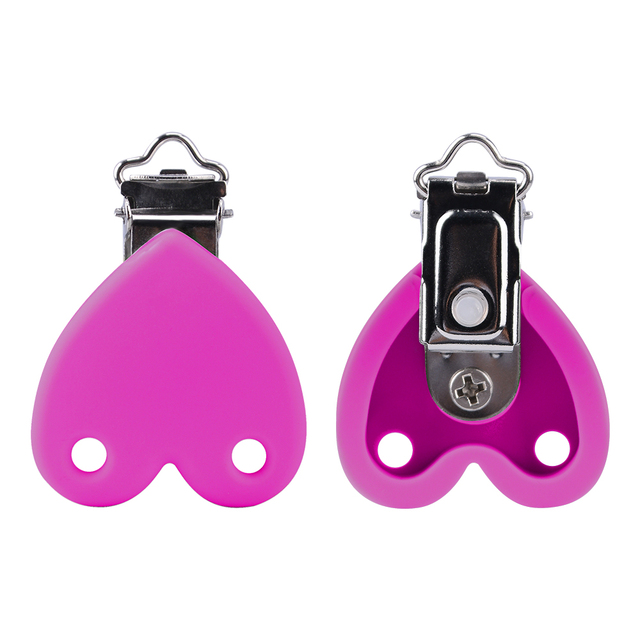 LOFCA 3Pcs/Lot Silicone Clips Round Heart Shaped Clips jewelry creation clip Tools clips for Necklace Jewelry Accessories: Light Pink