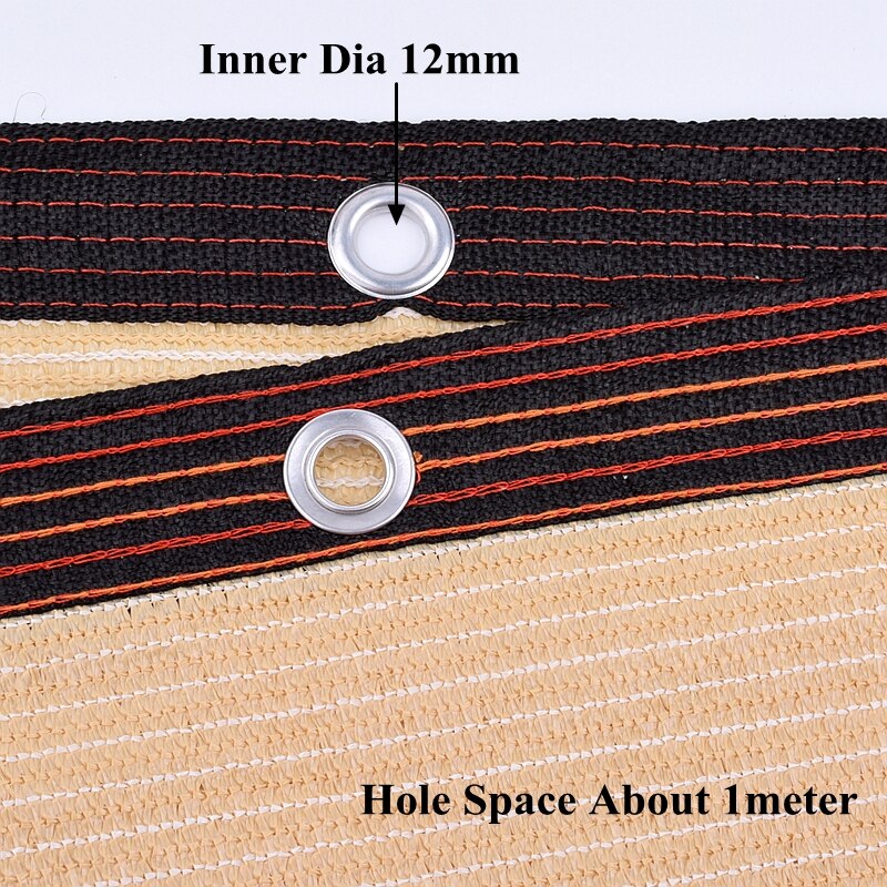 Hi Beige HDPE Anti-UV Shading Net Outdoor Awning Garden Sunblock Succulent Plant Cover Shelter Sunshade Net Shade Sail