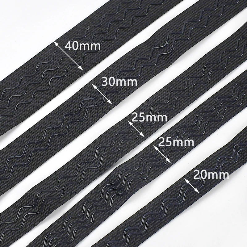 Bandas elásticas de silicona de 2/5/10M, 20-40mm, cinta elástica antideslizante, cinturón de costura, ropa deportiva, banda de goma, accesorios para ropa de Yoga