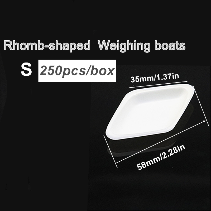 250 Pcs Plastic Weighing Dish Sample Tray Rhomb-shaped Disposable Laboratory Equipment Storage Trays Surface Plate Plates: Red