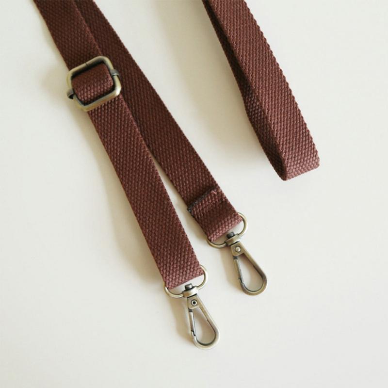 130cm Canvas Bag Strap Adjustable Shoulder Strap Bag Replacement Accessory 6 Colors Candy Color: Coffee
