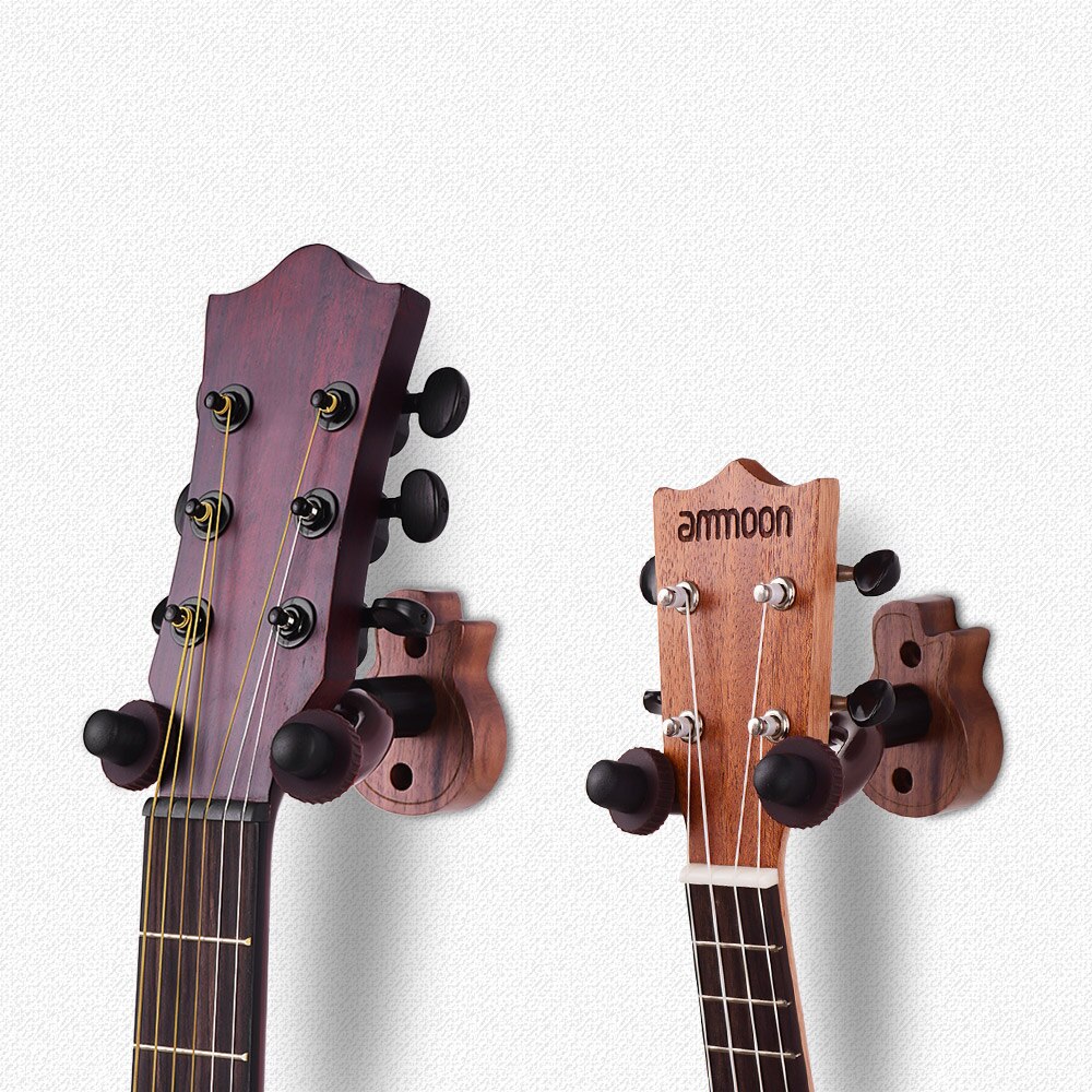Ammoon Guitar Hanger Hook Holder Wall Mount Stand for Electric Acoustic Guitars Bass Ukulele Guitar Accessories guitar parts