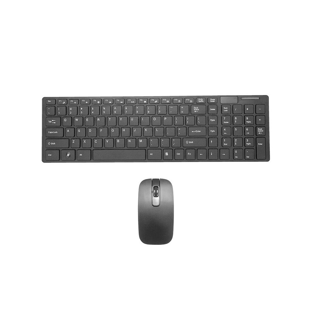 Wireless Keyboard And Mouse Set Keyboard Mouse Notebook Desktop Computer Office Wireless Full Set Keyboard And Mouse Set: Silver